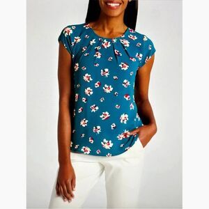 41 Hawthorn Lexie Pleat Front Blouse Size Small Petite NWT